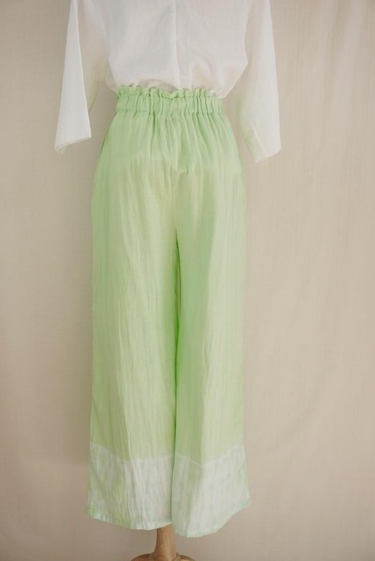 W gauze Relax Pants Baby Leaf