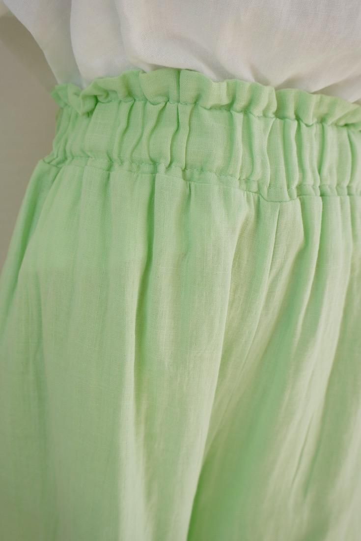 W gauze Relax Pants Baby Leaf