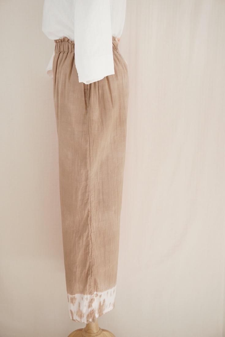W gauze Relax Pants Guava x Brownsugar