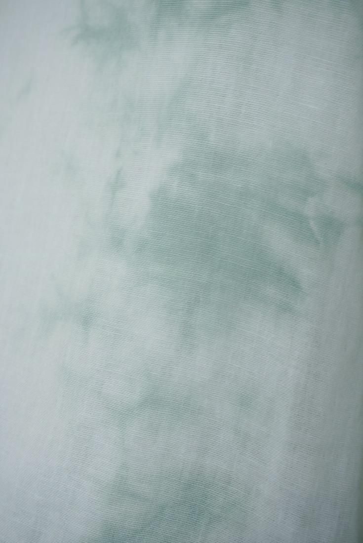 W-gauze Middle sleeve top Sage