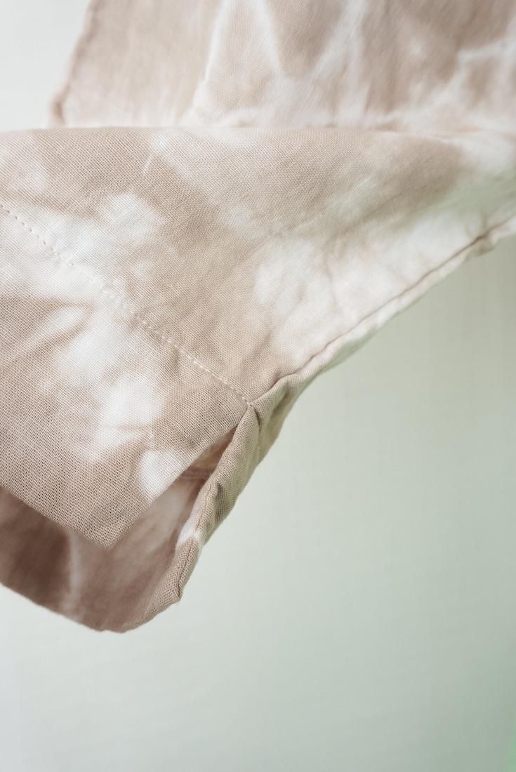 W-gauze Middle sleeve top