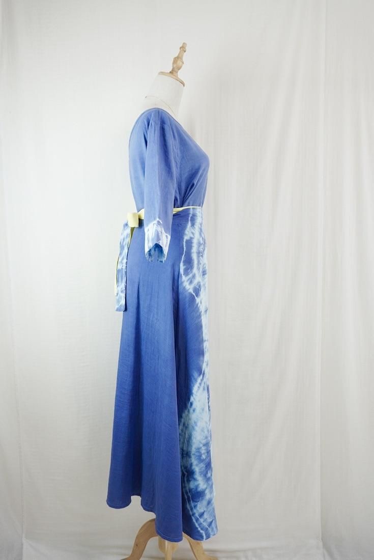 W-gauze Wrap long skirt
