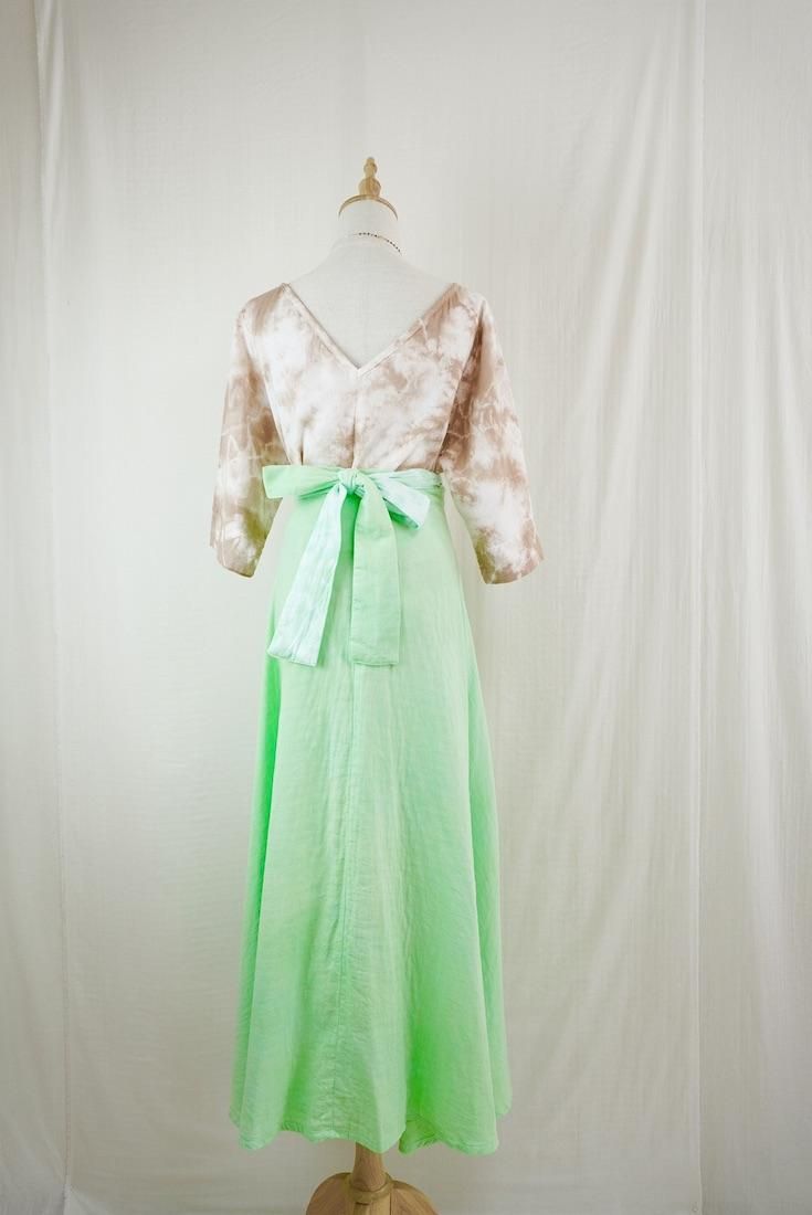 W-gauze Wrap long skirt