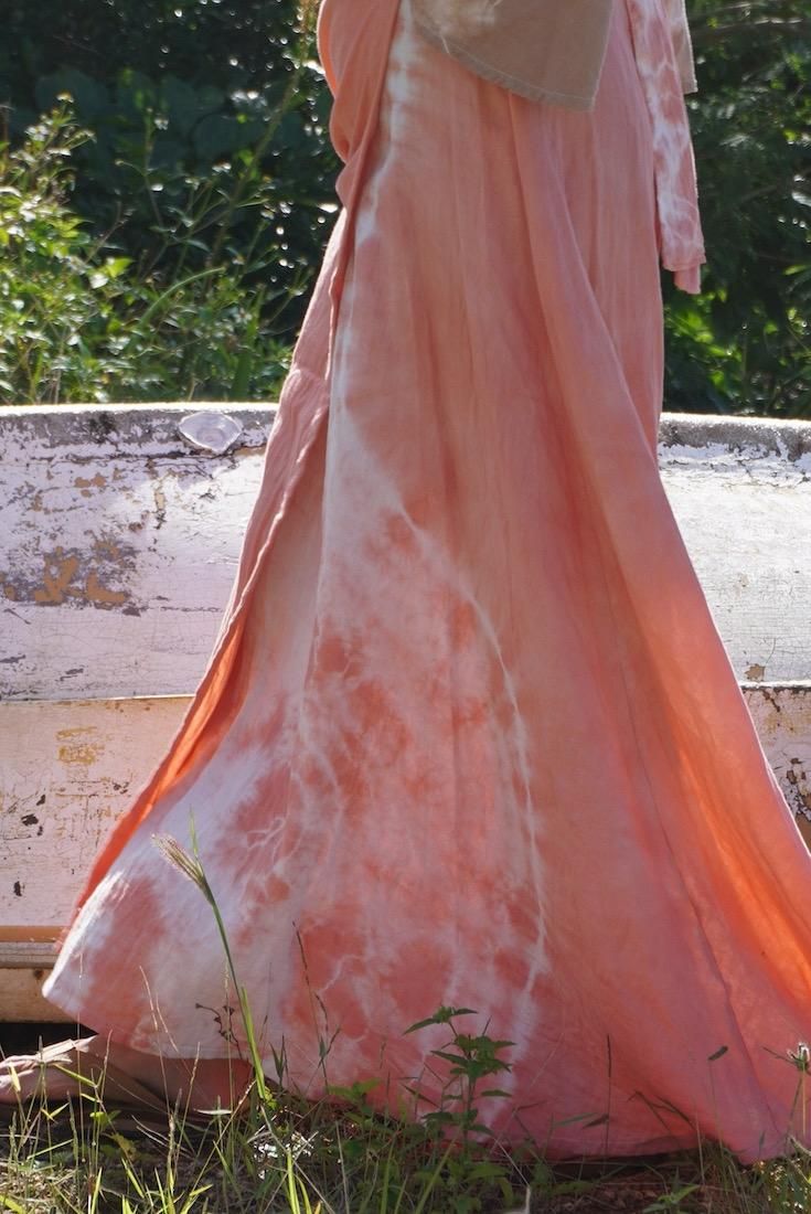 W-gauze Wrap long skirt