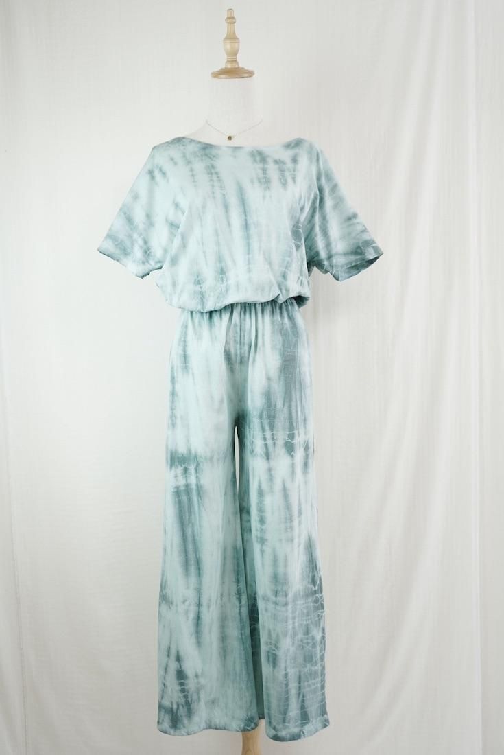 Cotton Tee in long pants Sage x Ivy