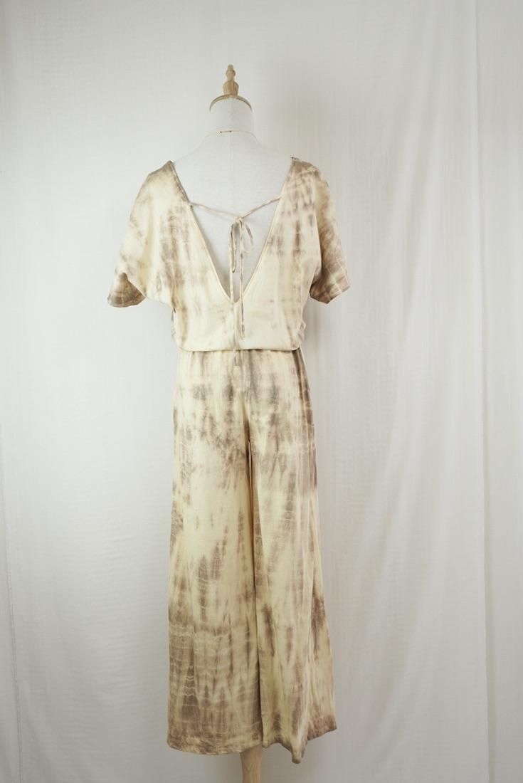 Cotton Tee in long pants Custard x Darkchocolate