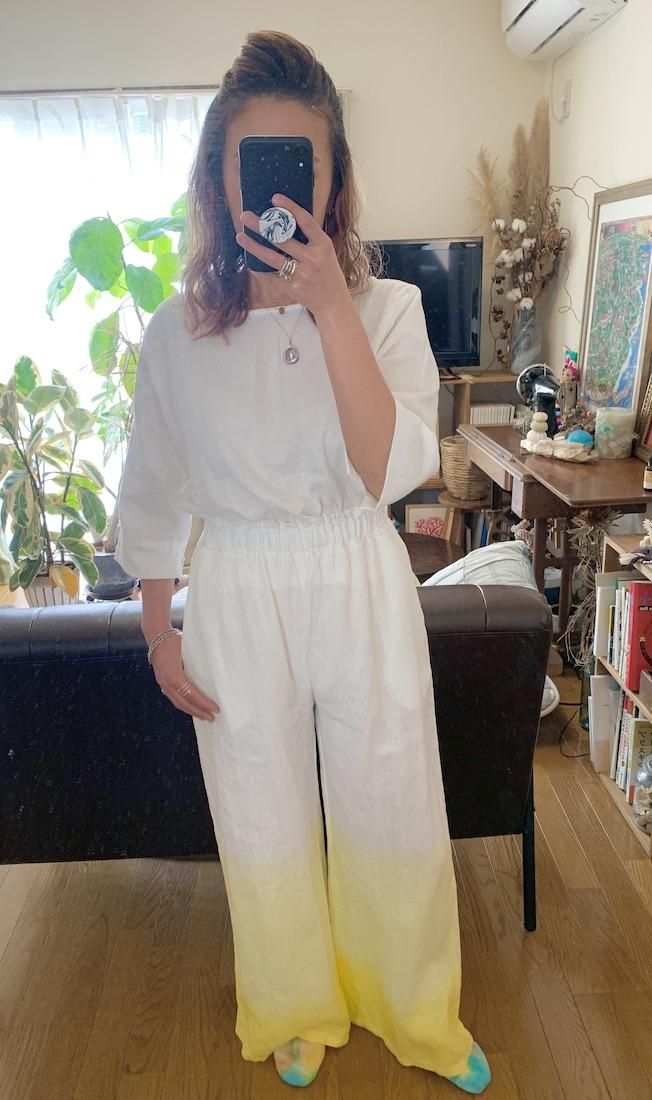 Japan Linen Relax Pants Lemon x Yellow