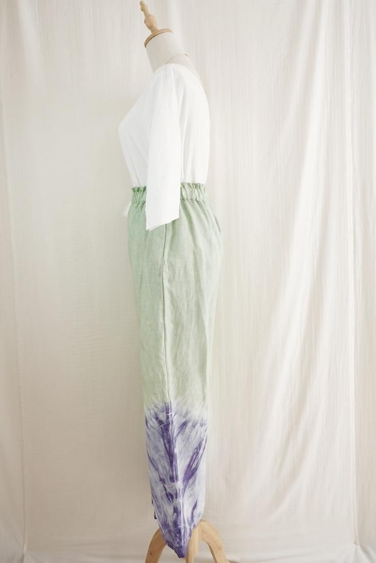 Japan Linen Relax Pants Pistachio x Lavender