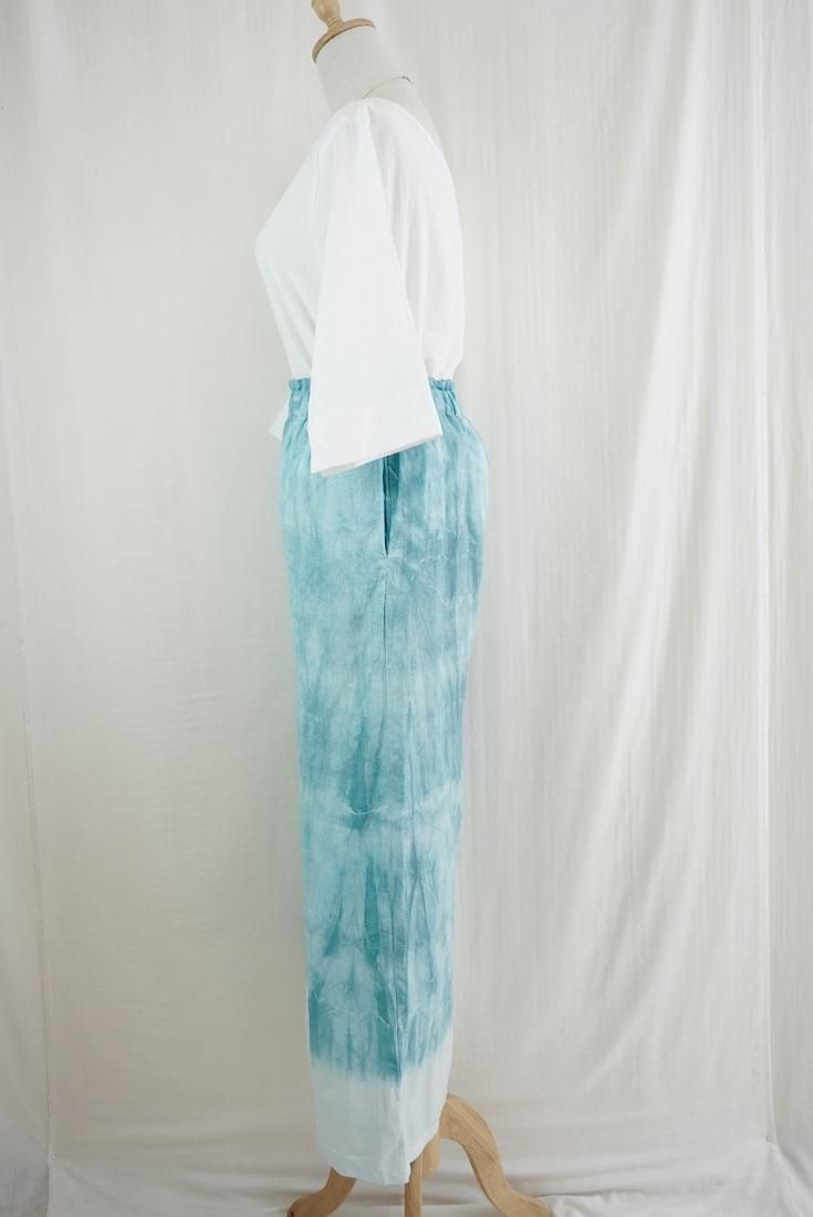 Japan Linen Relax Pants Under the sea x Sky 