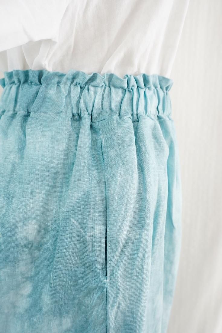 Japan Linen Relax Pants Under the sea x Sky 