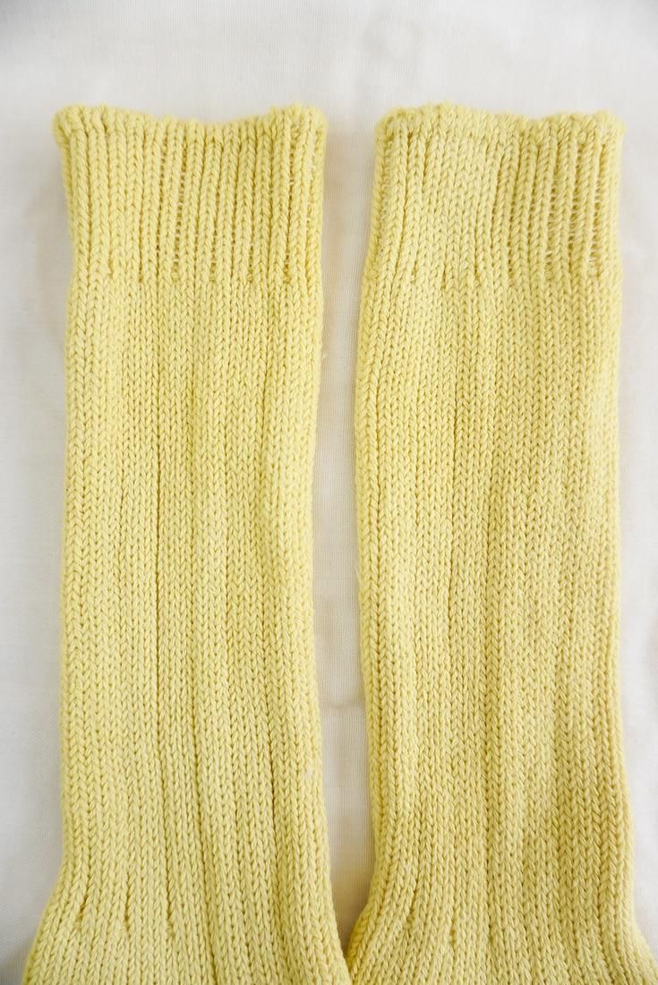 Organic Cotton Low gauge socks solid  Yellow 