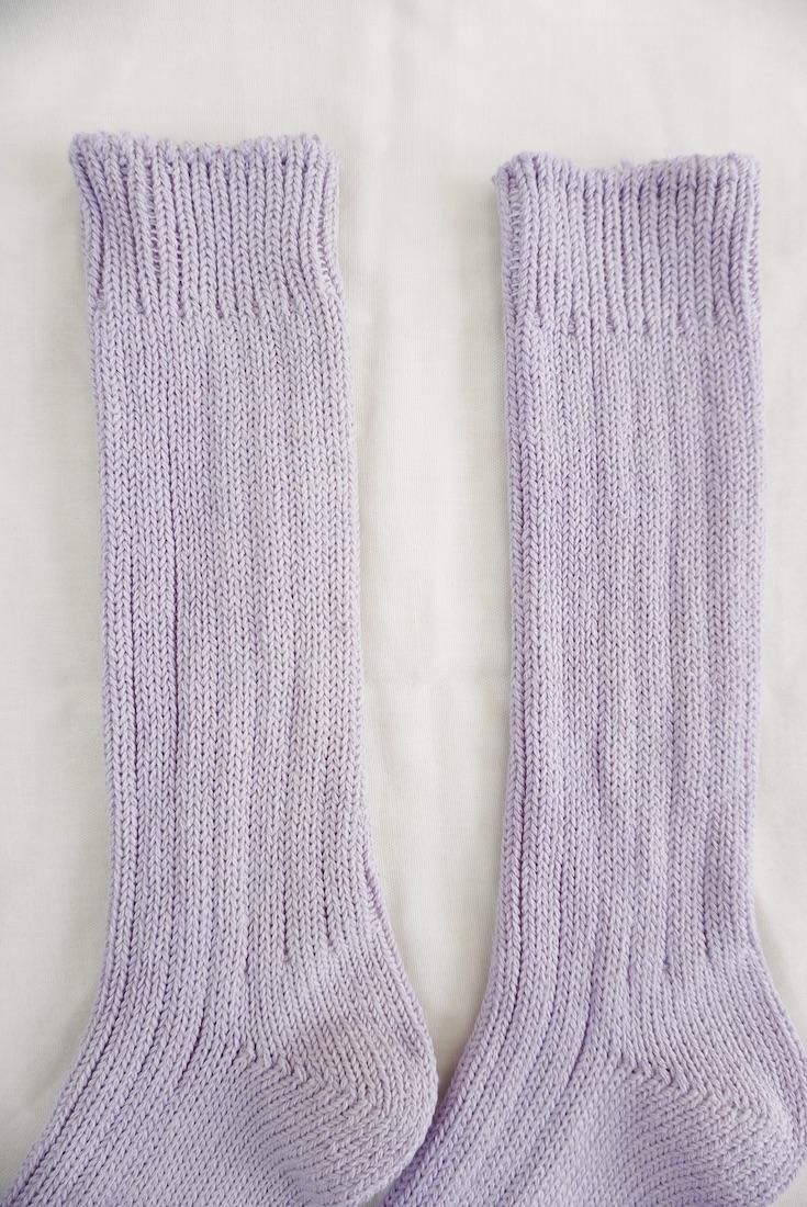 Organic Cotton Low gauge socks solid  Lilac 