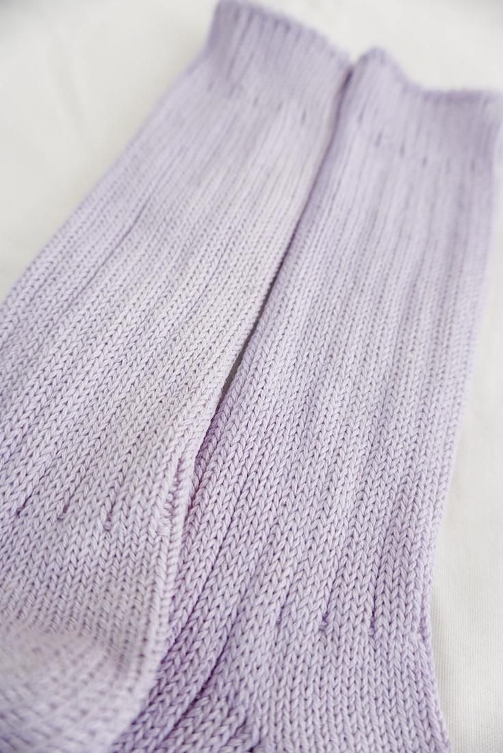 Organic Cotton Low gauge socks solid  Lilac 