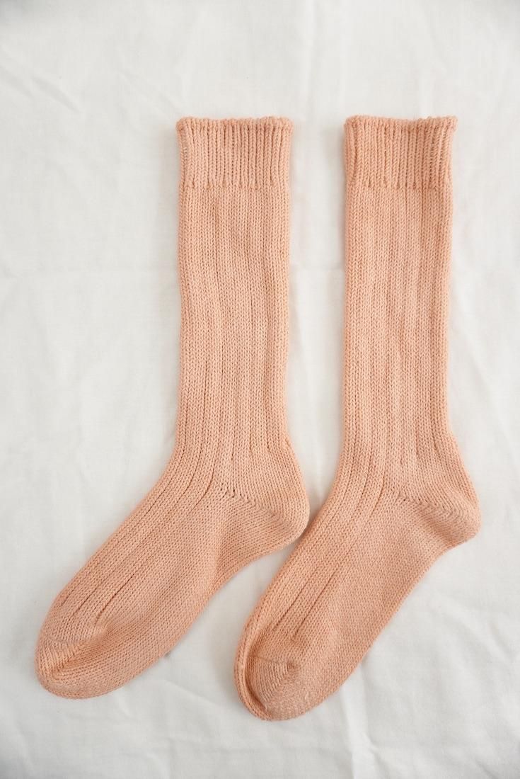 Organic Cotton Low gauge socks solid  Orange 