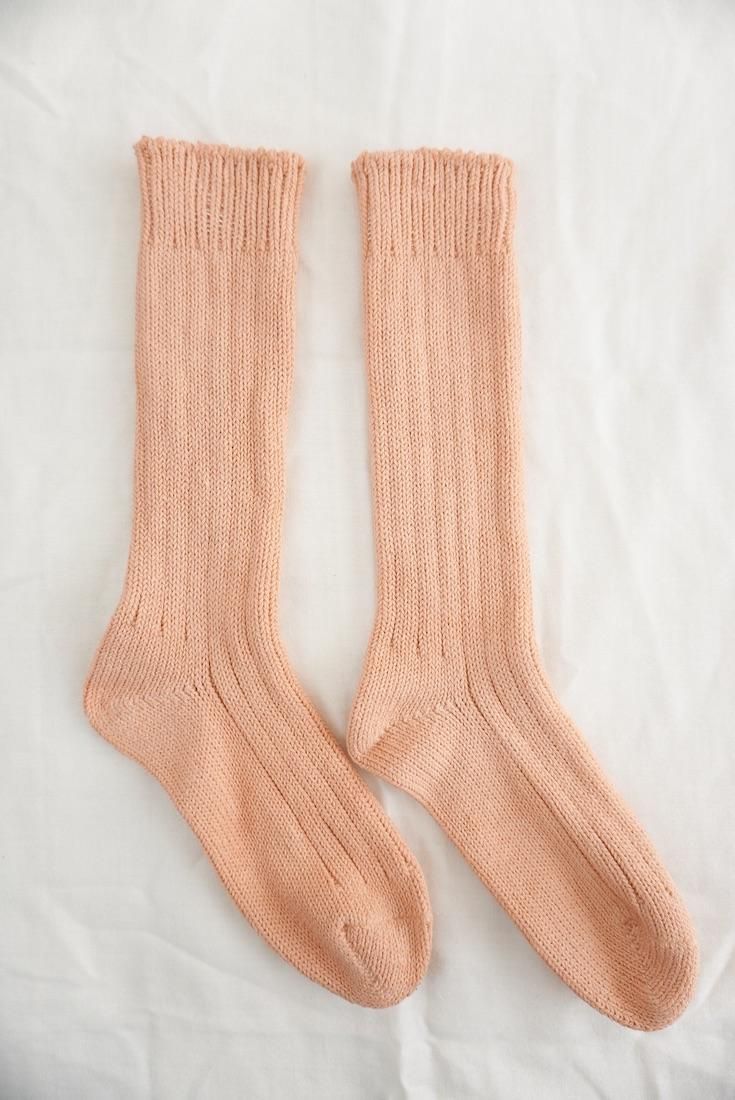 Organic Cotton Low gauge socks solid  Orange 