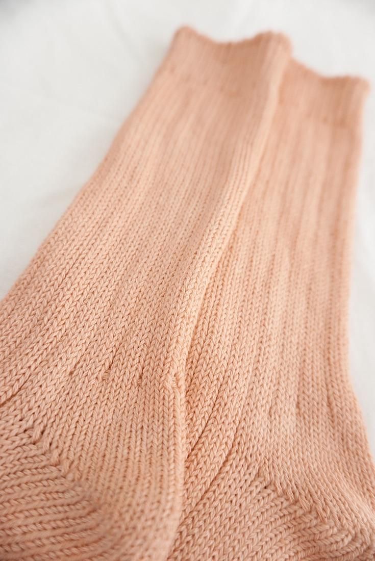 Organic Cotton Low gauge socks solid  Orange 