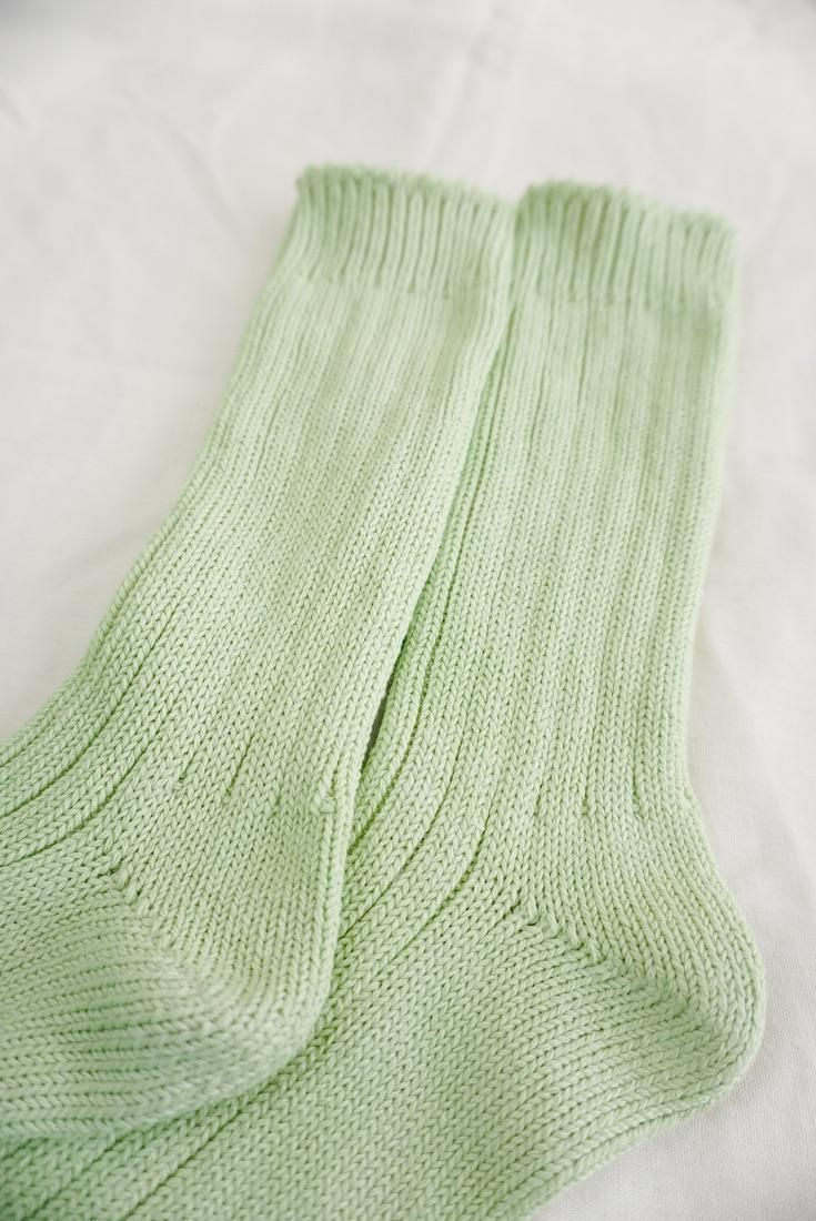 Organic Cotton Low gauge socks solid  “Babyleaf” 