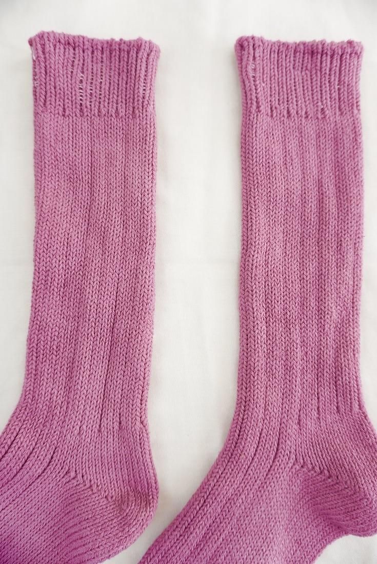 Organic Cotton Low gauge socks solid  Peony 