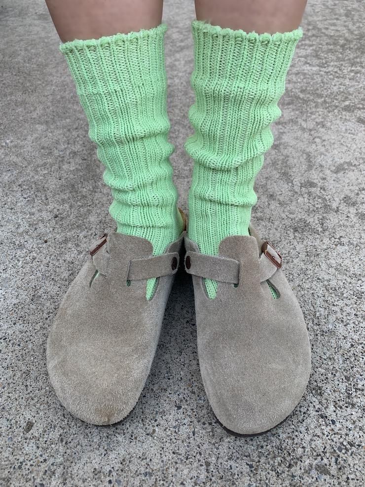 Organic Cotton Low gauge socks solid  Peony 