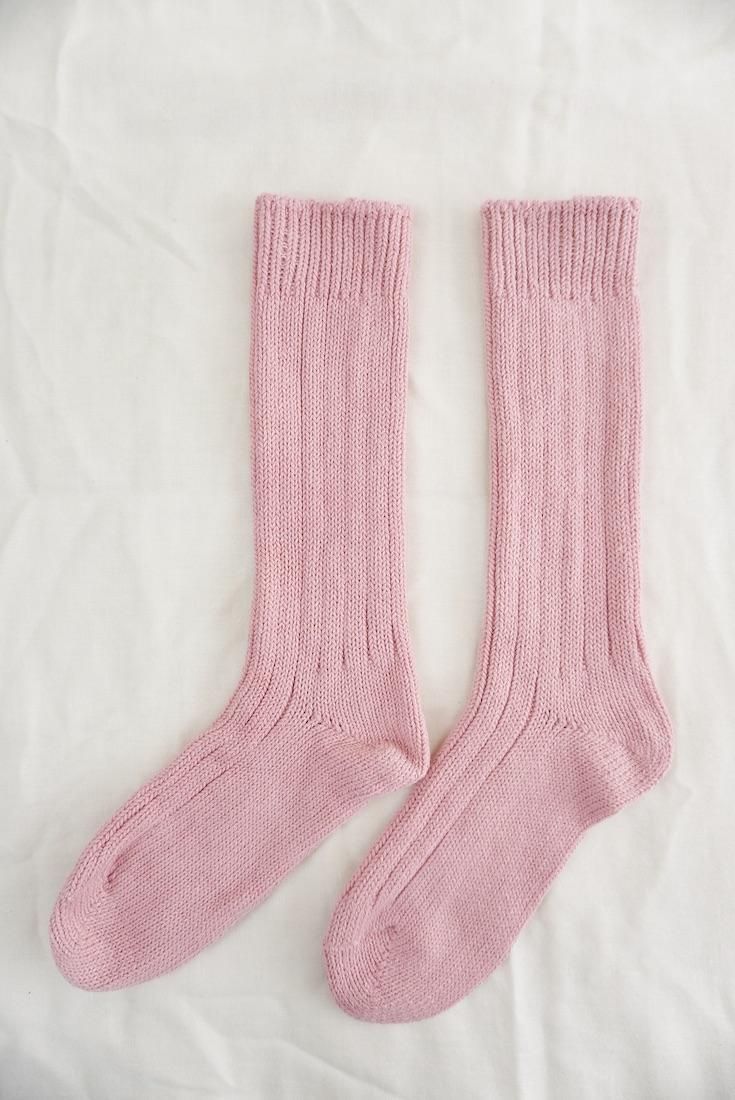 Organic Cotton Low gauge socks solid  “CherryBlossom” 