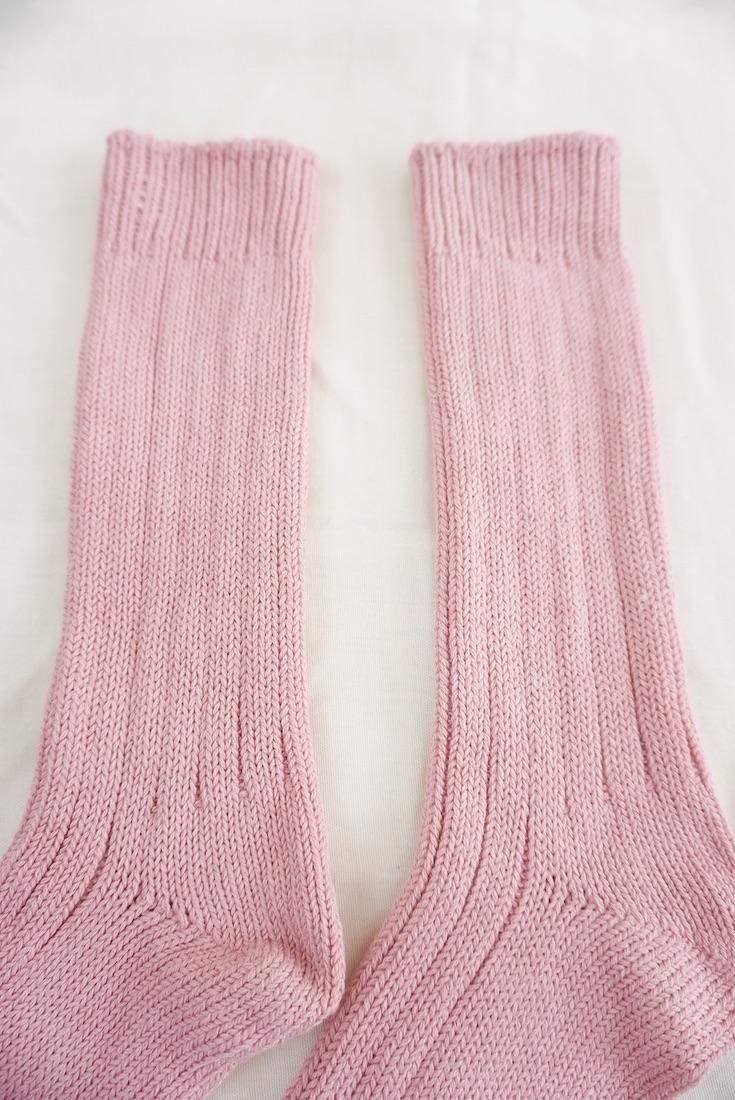 Organic Cotton Low gauge socks solid  “CherryBlossom” 