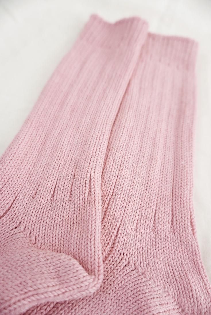 Organic Cotton Low gauge socks solid  “CherryBlossom” 