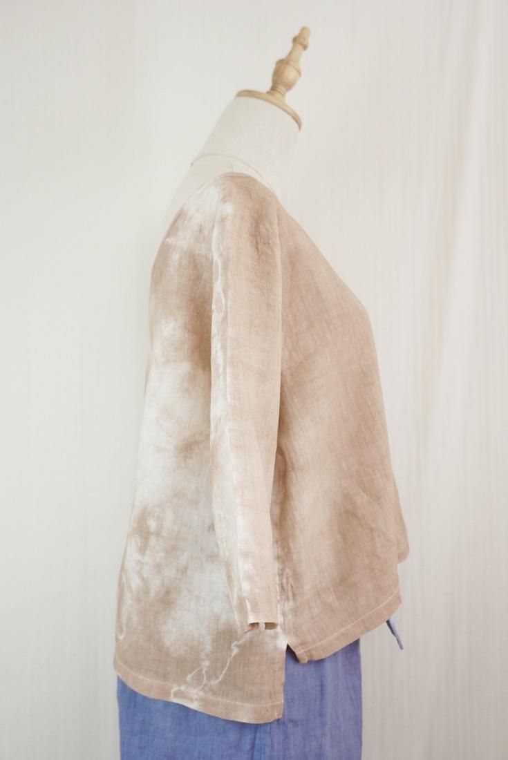 French Linen Middle sleeve top