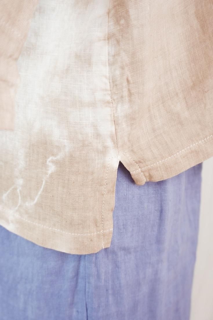 French Linen Middle sleeve top