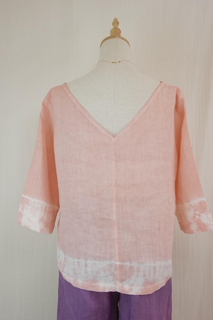 French Linen Middle sleeve top
