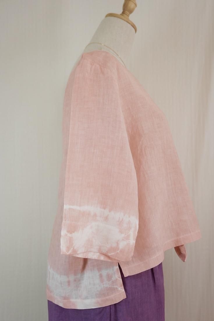 French Linen Middle sleeve top