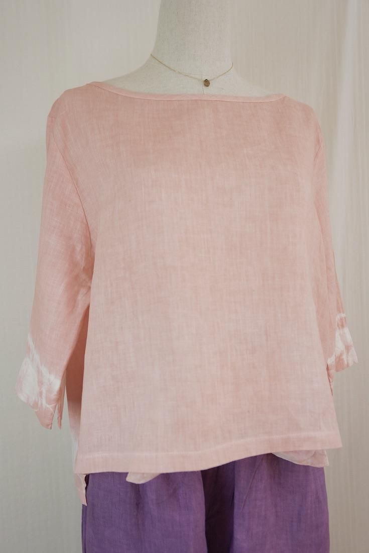 French Linen Middle sleeve top