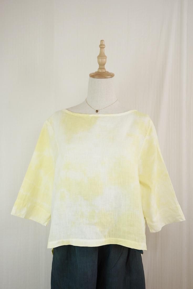 French Linen Middle sleeve top