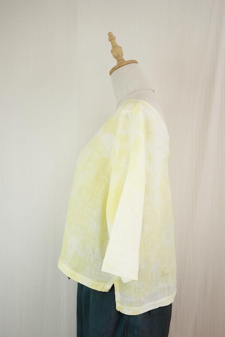 French Linen Middle sleeve top