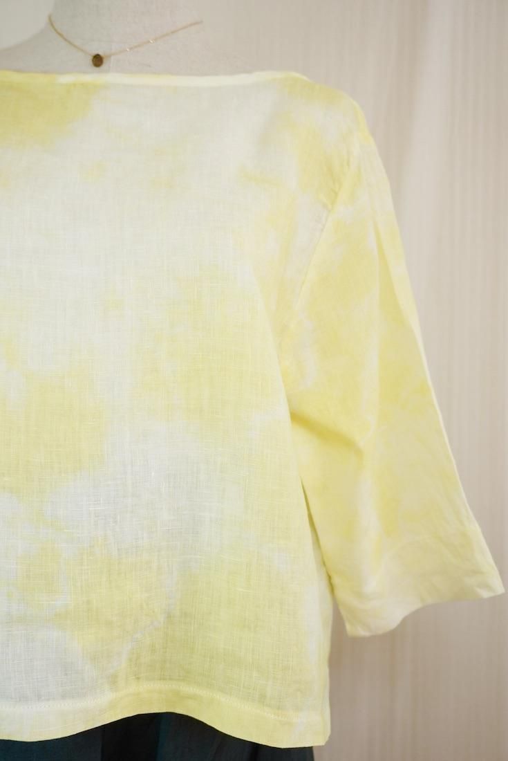 French Linen Middle sleeve top