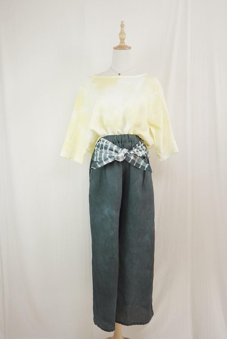 French Linen Middle sleeve top