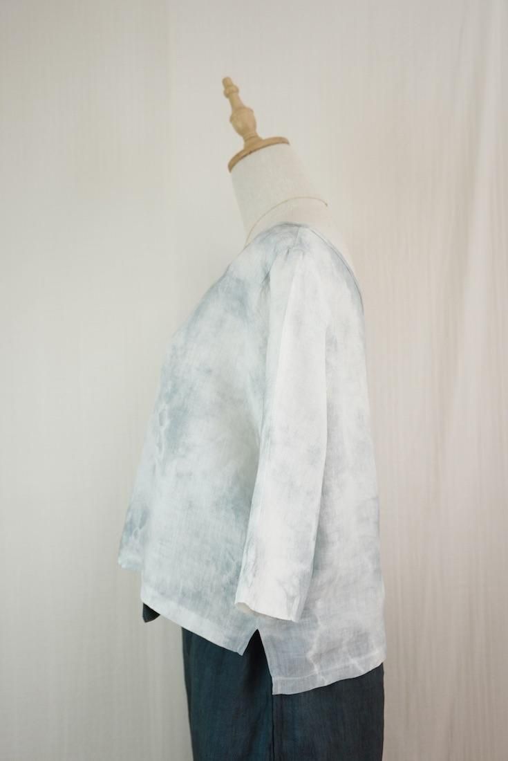 French Linen Middle sleeve top