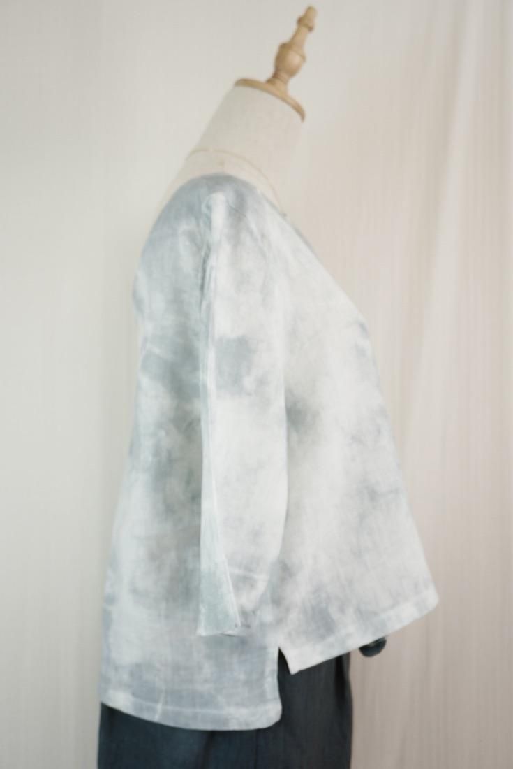 French Linen Middle sleeve top
