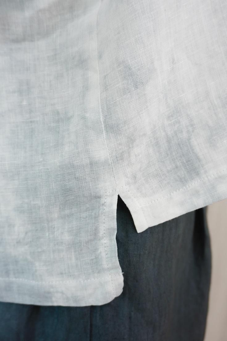 French Linen Middle sleeve top
