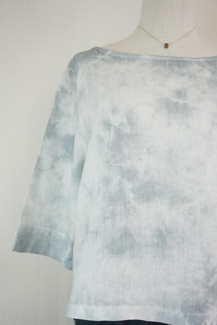 French Linen Middle sleeve top