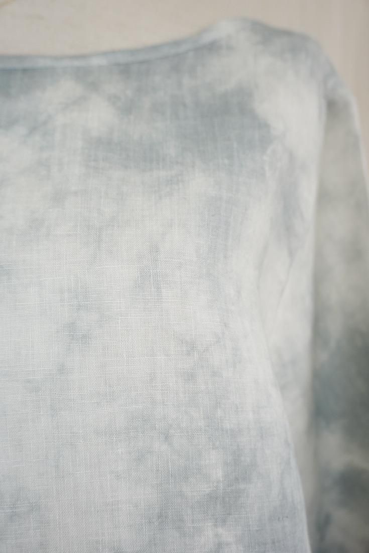 French Linen Middle sleeve top