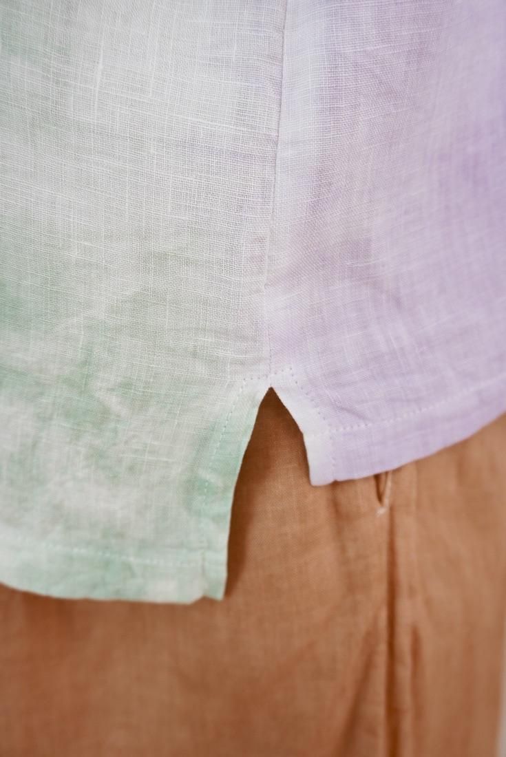 French Linen Middle sleeve top