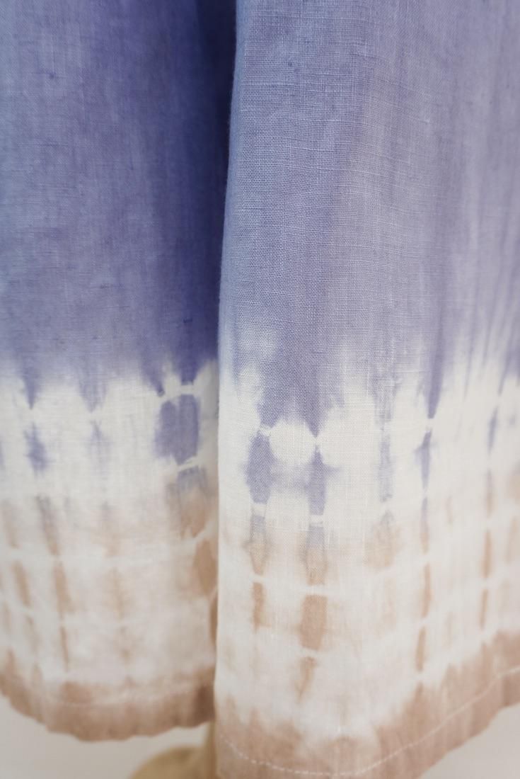 French Linen Ribbon Pants Slateblue x Cafelate