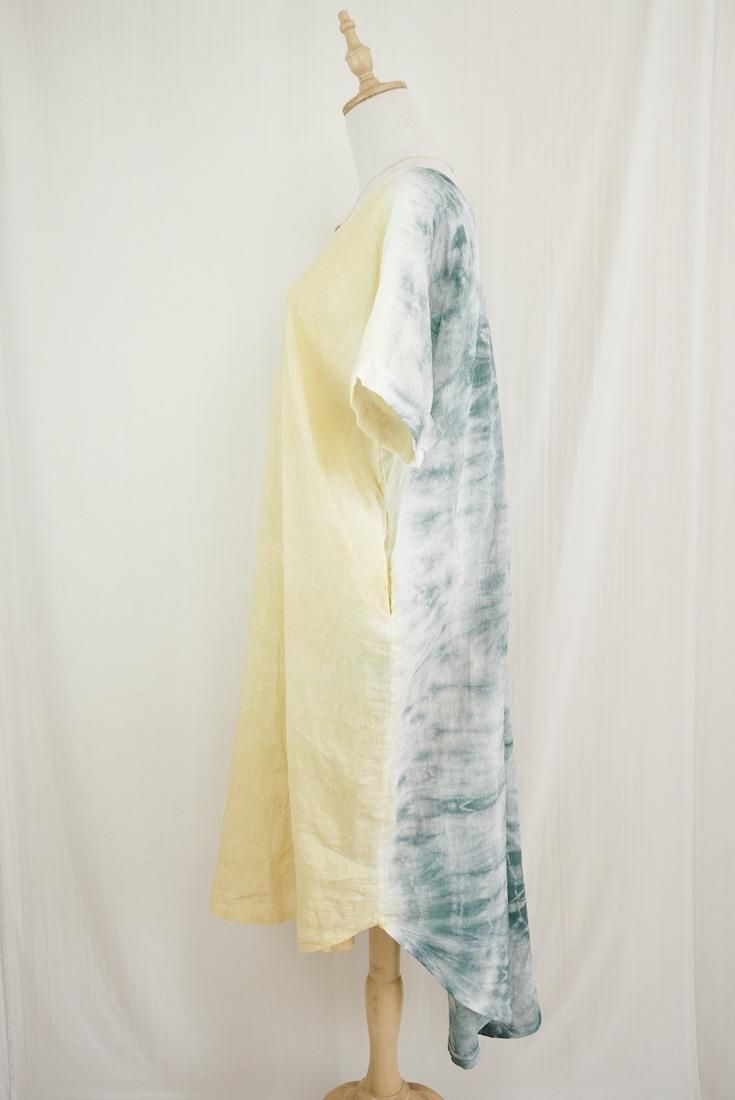 French Linen Relax Dress Custard x Ivy