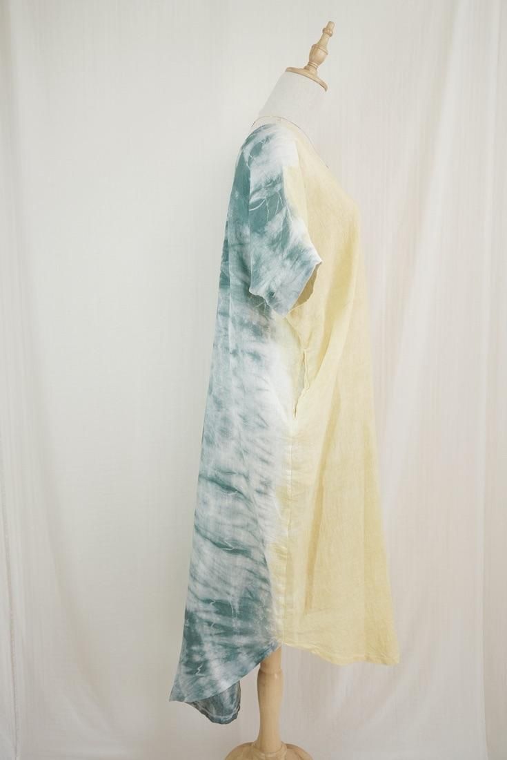 French Linen Relax Dress Custard x Ivy