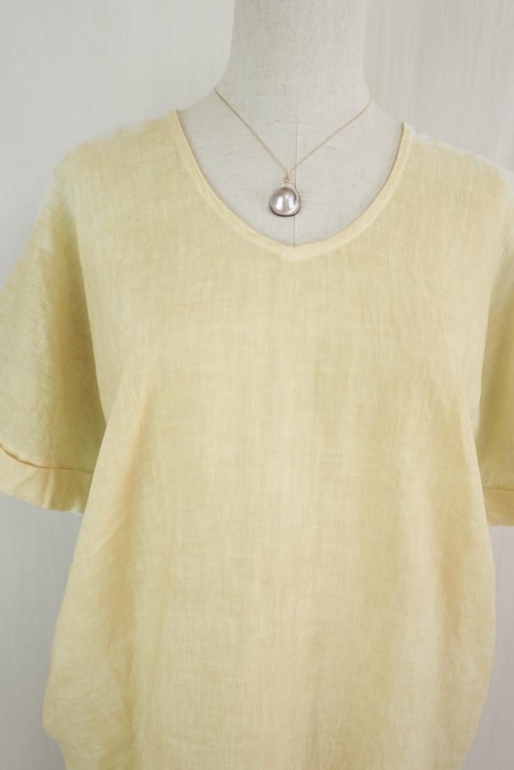 French Linen Relax Dress Custard x Ivy