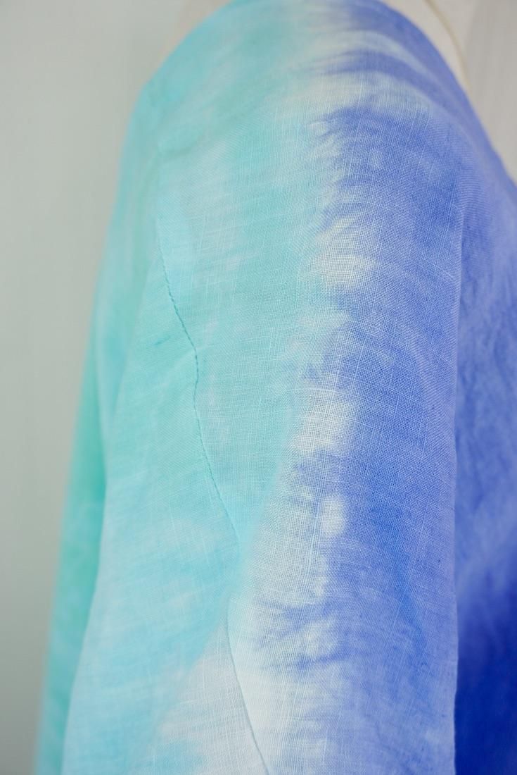 French Linen Relax Dress Horizon x Emerald