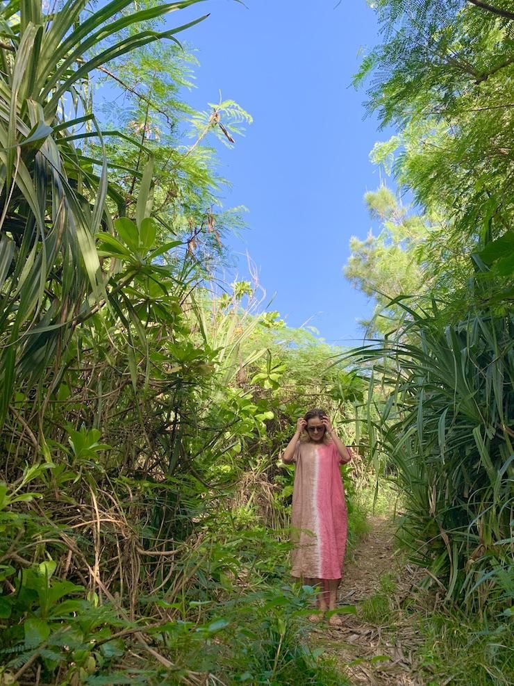 French Linen Relax Dress Horizon x Emerald