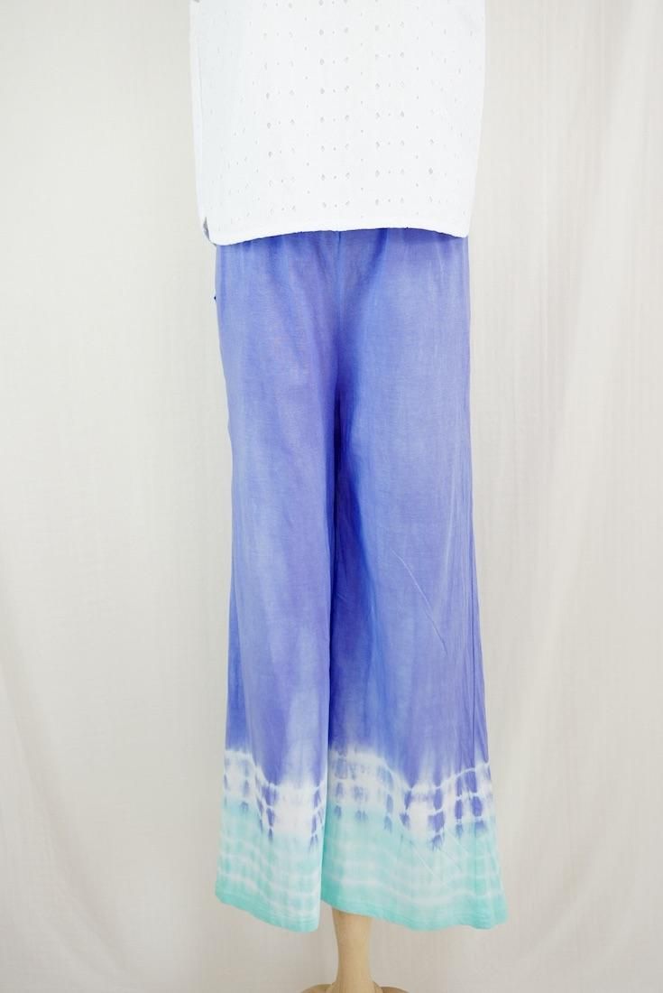 Cotton Relax Pants  Horizon x Emerald 