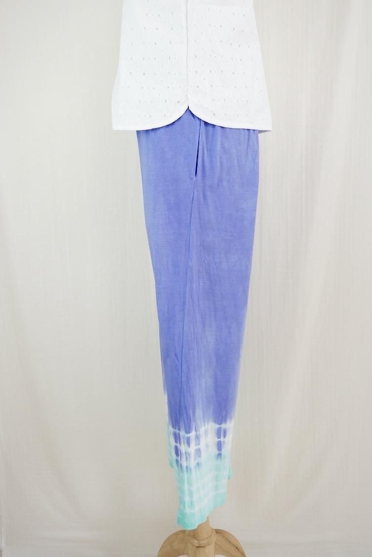 Cotton Relax Pants  Horizon x Emerald 