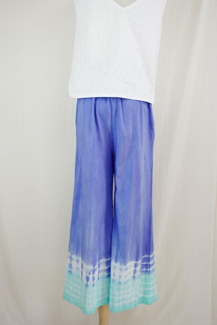 Cotton Relax Pants  Horizon x Emerald 